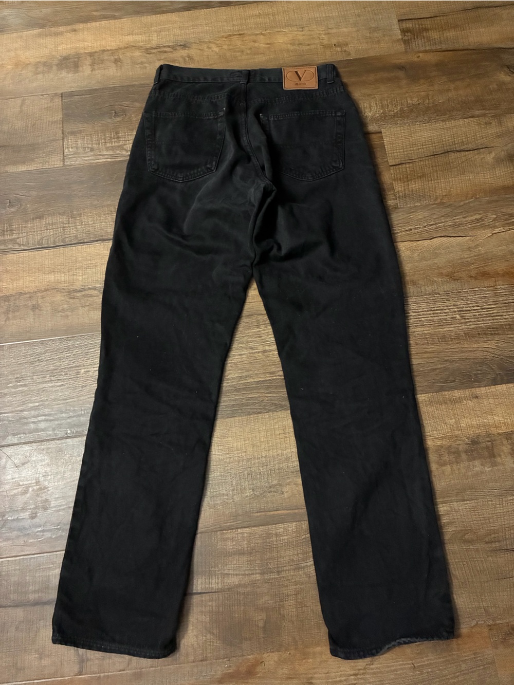 Valentino Black Slim Straight Men's Jeans - Picture 7 of 9